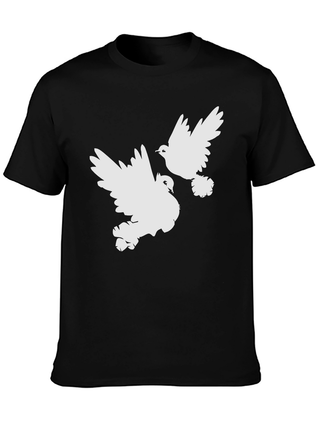 Doves Graphic Tee - Black Cotton Comfort