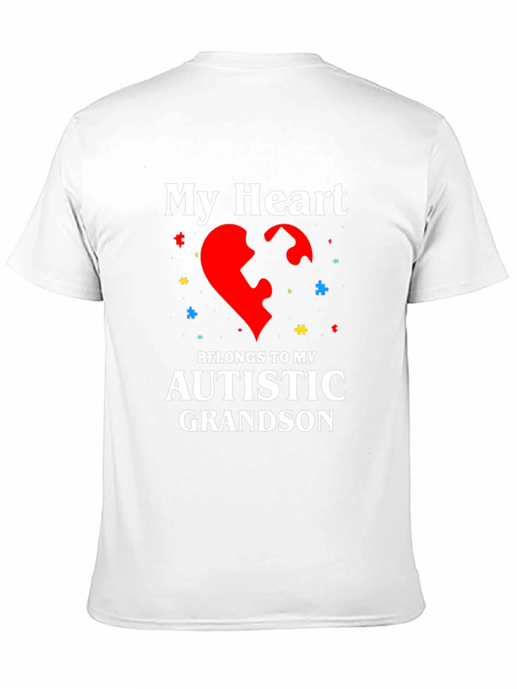 Autism Awareness Heart Grandson T-Shirt