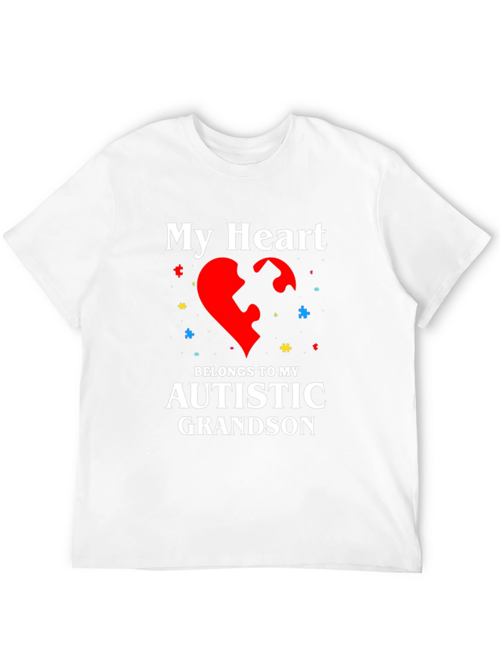 Autism Awareness Heart Grandson T-Shirt