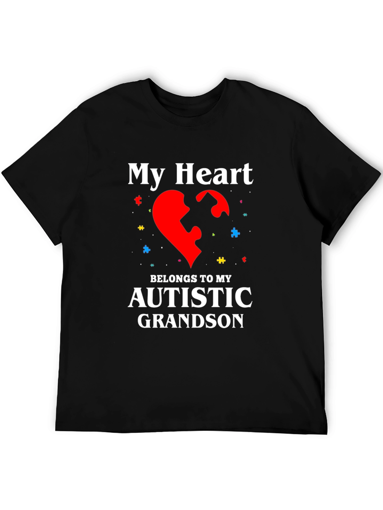 Autism Awareness Heart Grandson T-Shirt