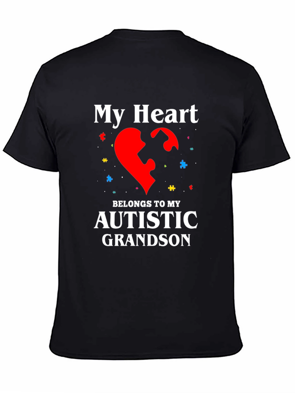 Autism Awareness Heart Grandson T-Shirt