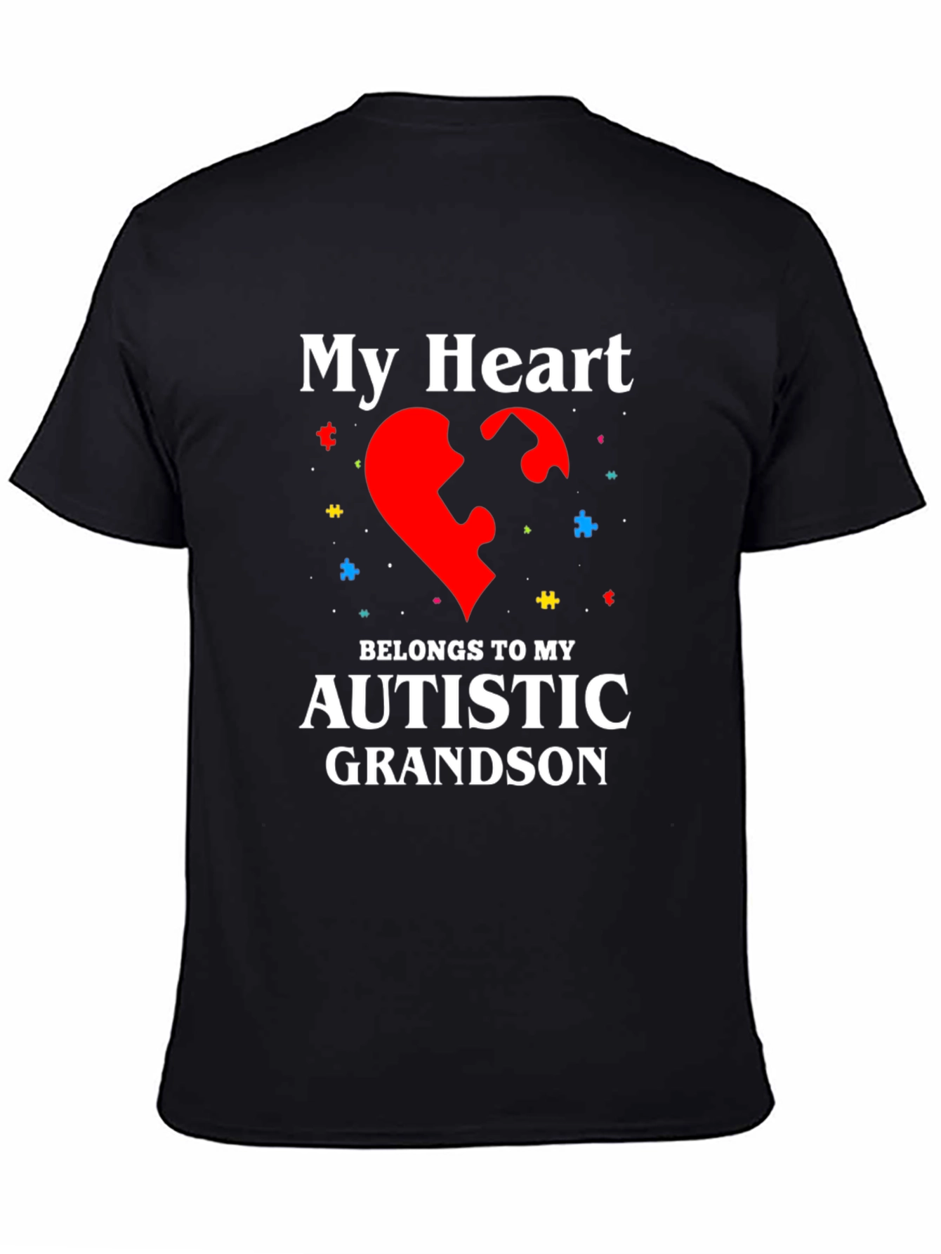 Autism Awareness Heart Grandson T-Shirt