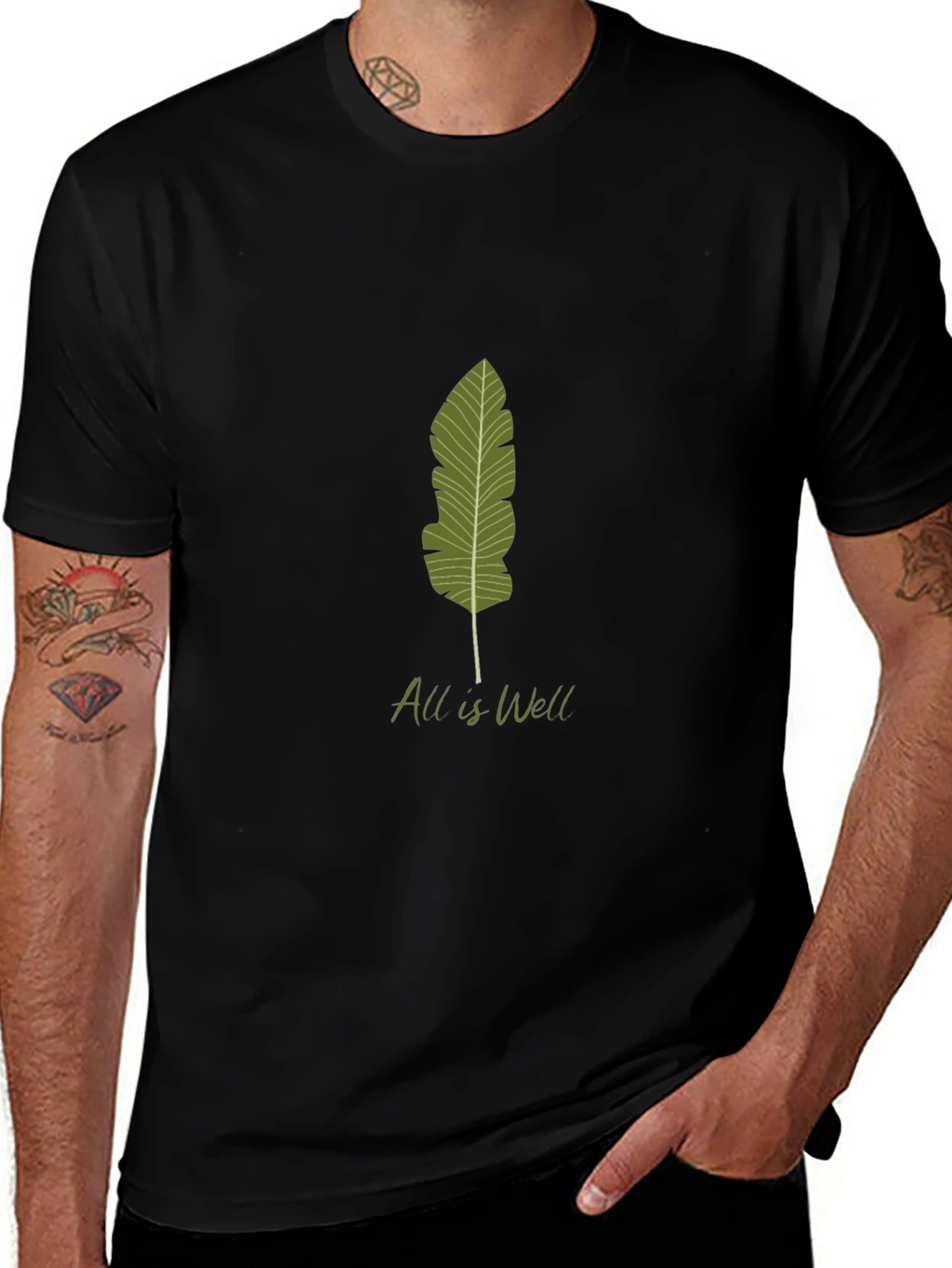 All is Well Leaf Graphic Tee - Relaxed Fit