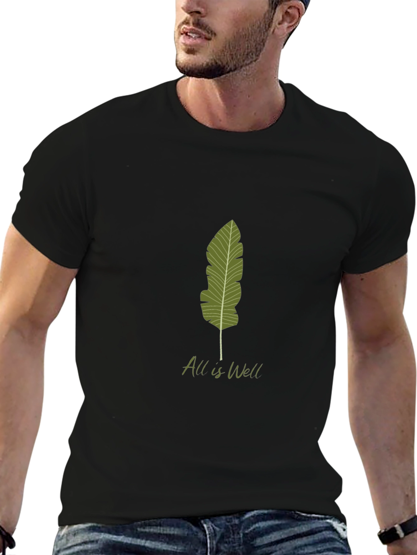 All is Well Leaf Graphic Tee - Relaxed Fit