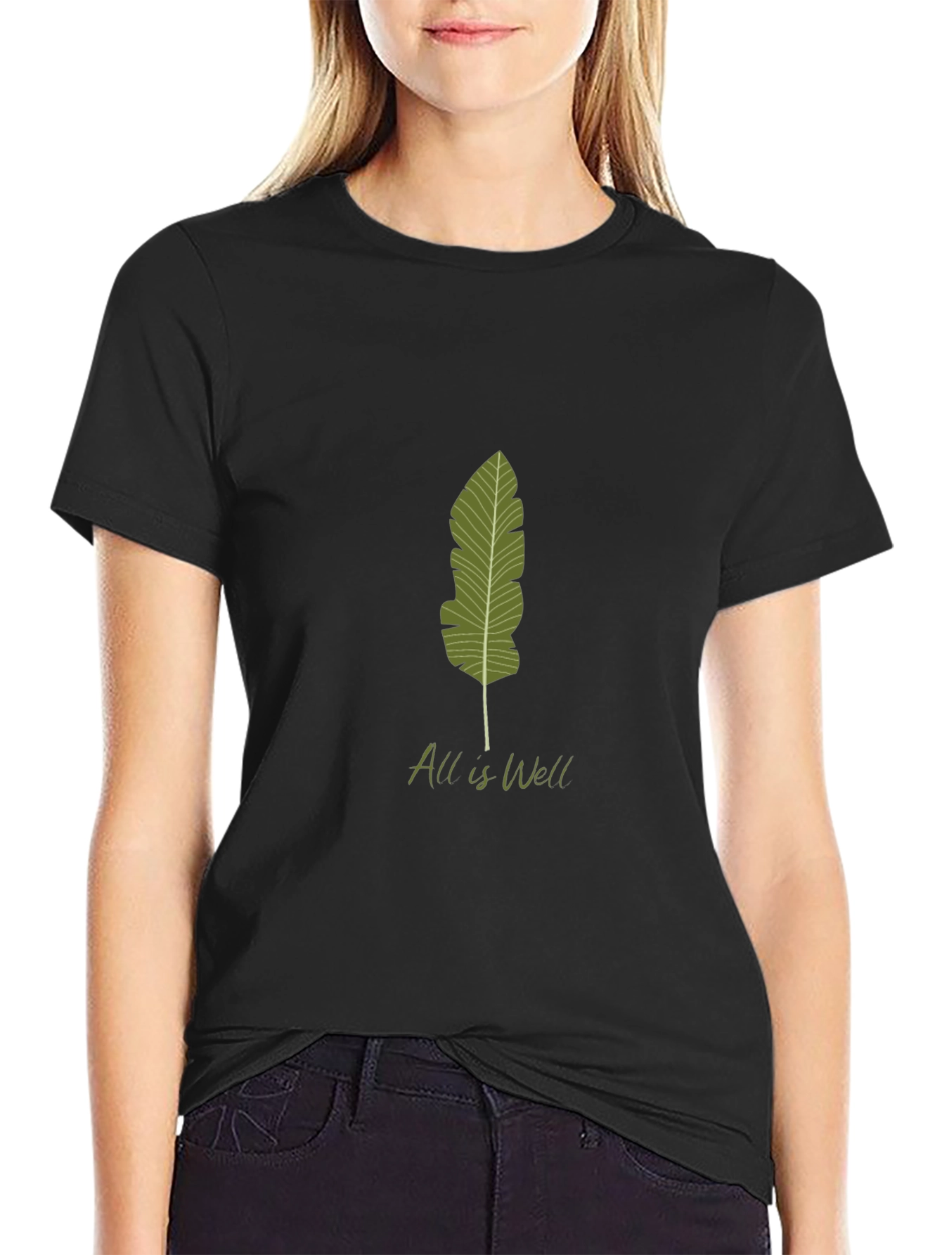 All is Well Leaf Graphic Tee - Relaxed Fit