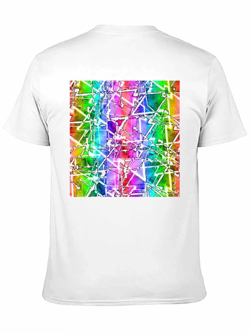 Abstract Geometric Rainbow Graphic Tee - Modern Art T-Shirt