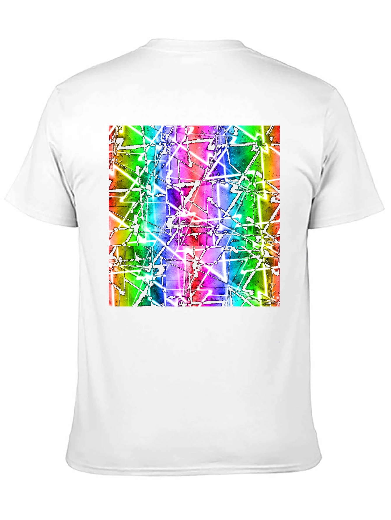 Abstract Geometric Rainbow Graphic Tee - Modern Art T-Shirt