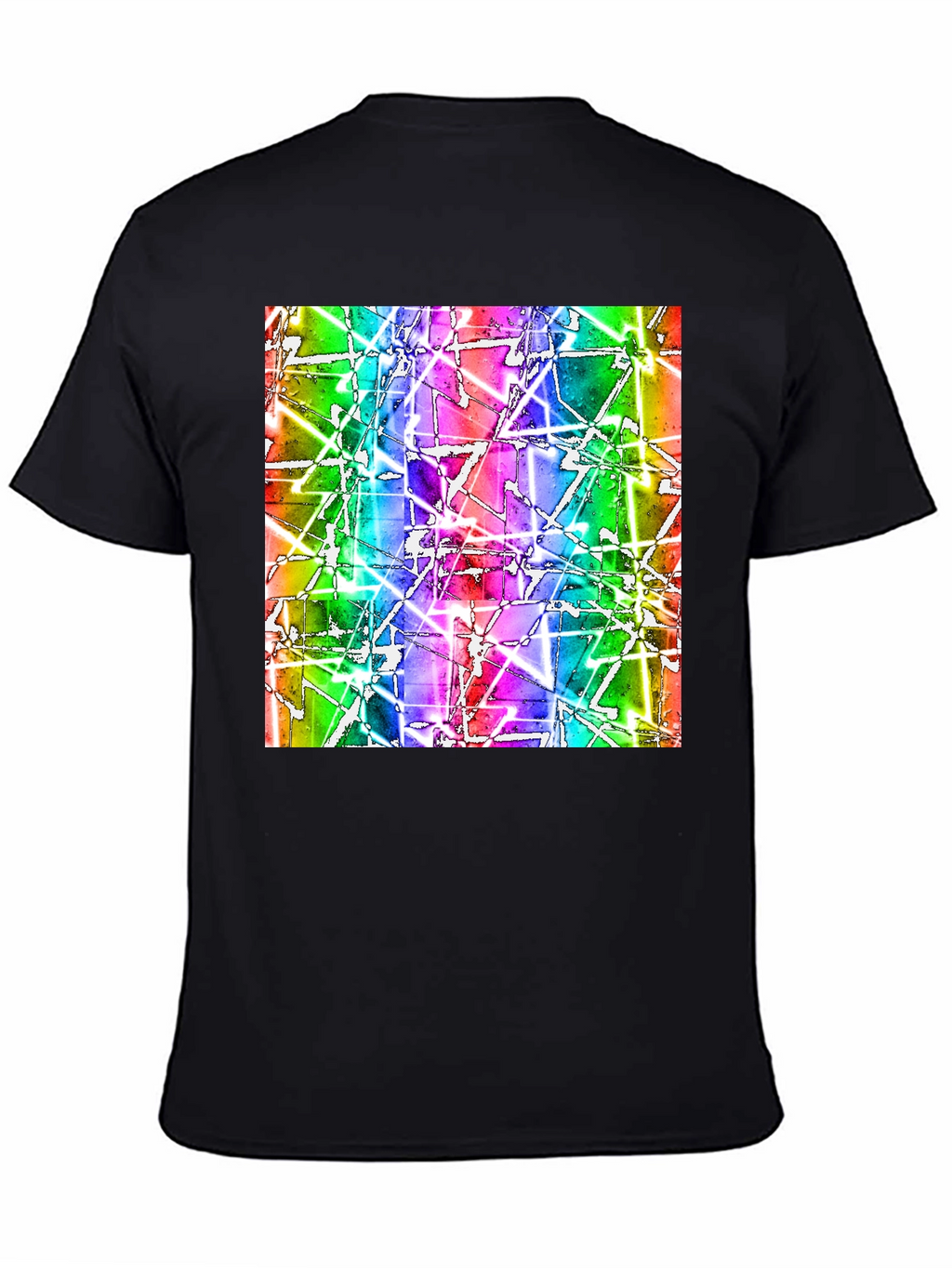 Abstract Geometric Rainbow Graphic Tee - Modern Art T-Shirt