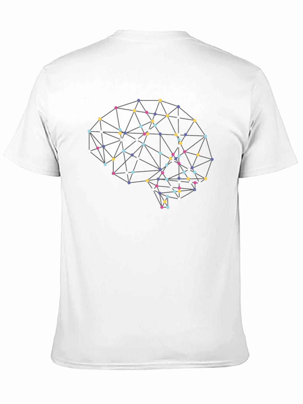 Abstract Brain Graphic T-Shirt - Black Modern Design