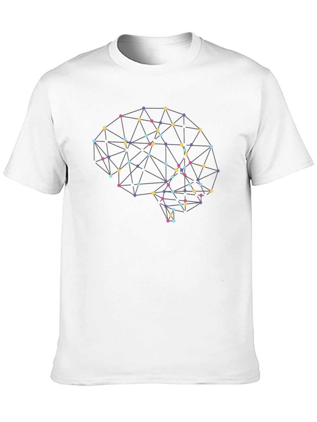 Abstract Brain Graphic T-Shirt - Black Modern Design