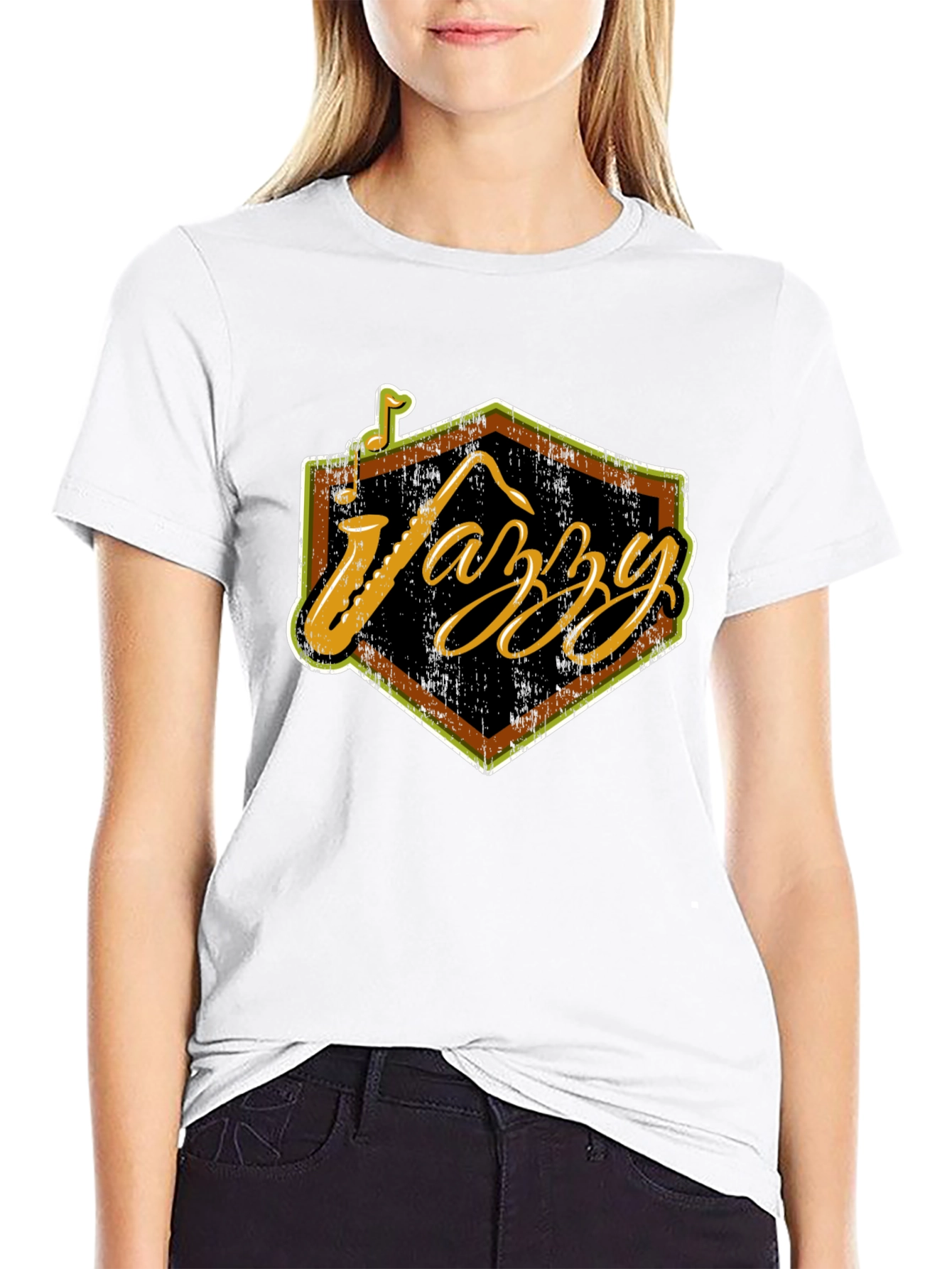 Jazzy Black T-Shirt - Cool Music Lover Tee