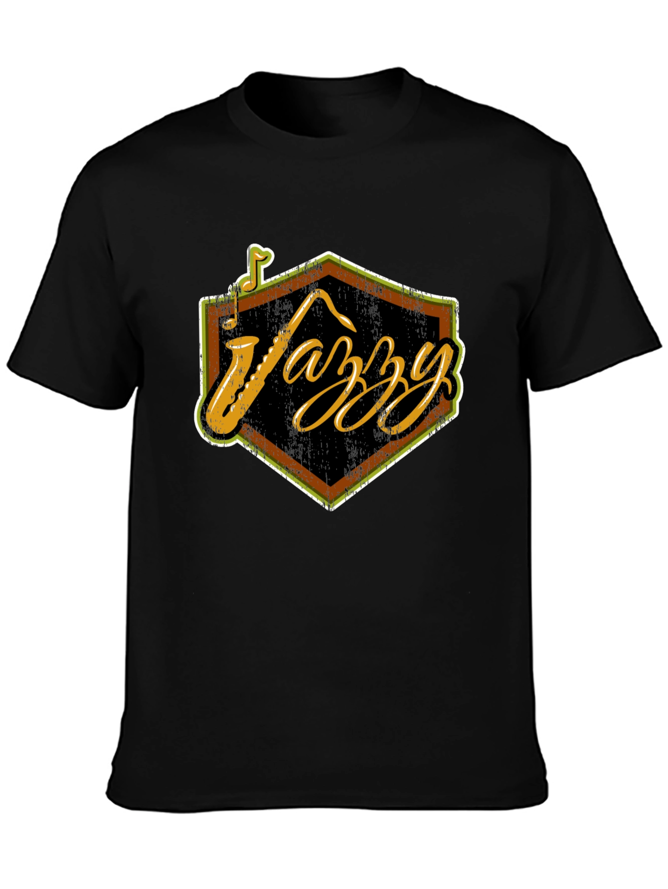 Jazzy Black T-Shirt - Cool Music Lover Tee