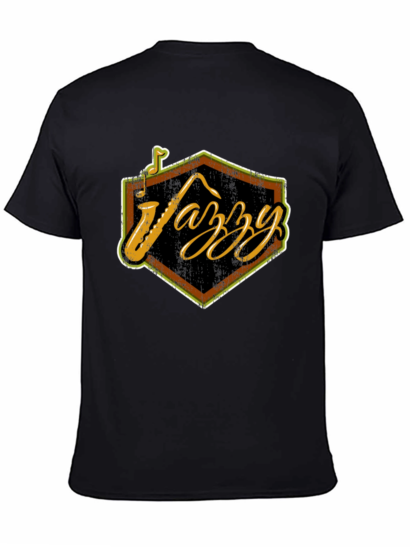 Jazzy Black T-Shirt - Cool Music Lover Tee