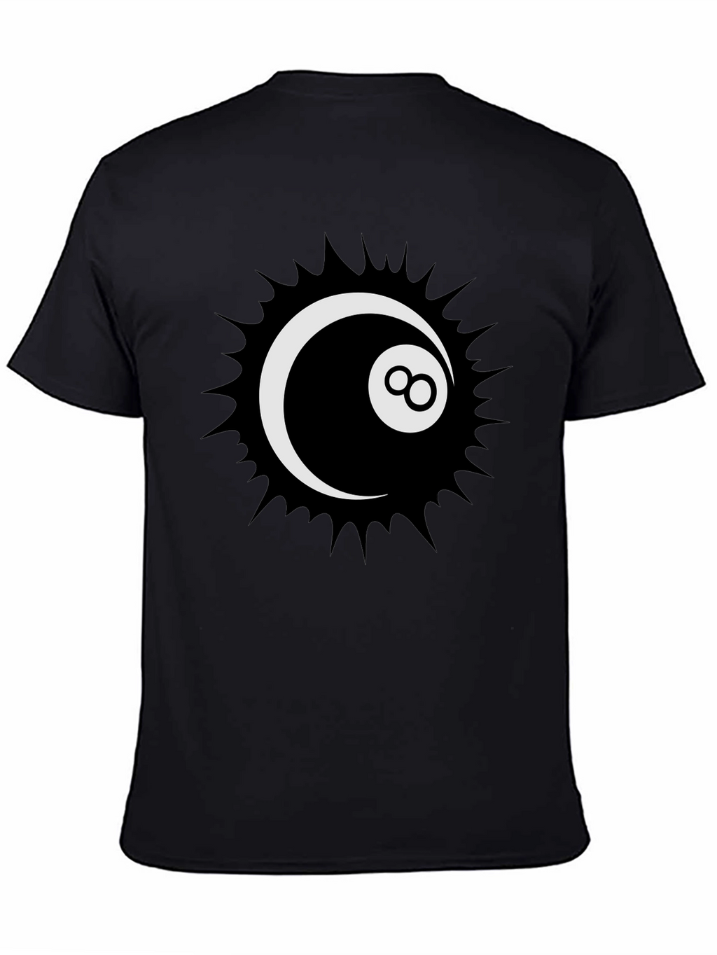 Cool 8-Ball Graphic Tee - Stylish Black T-Shirt