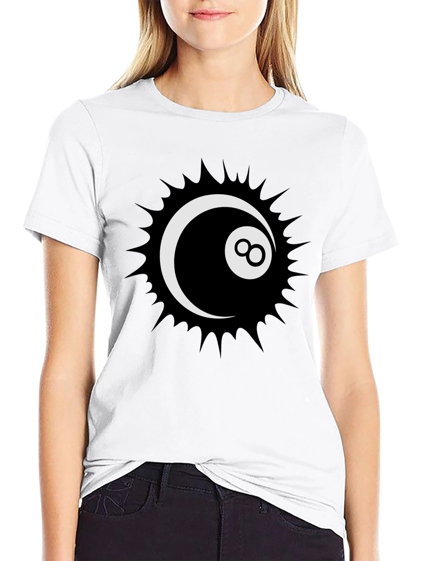 Cool 8-Ball Graphic Tee - Stylish Black T-Shirt