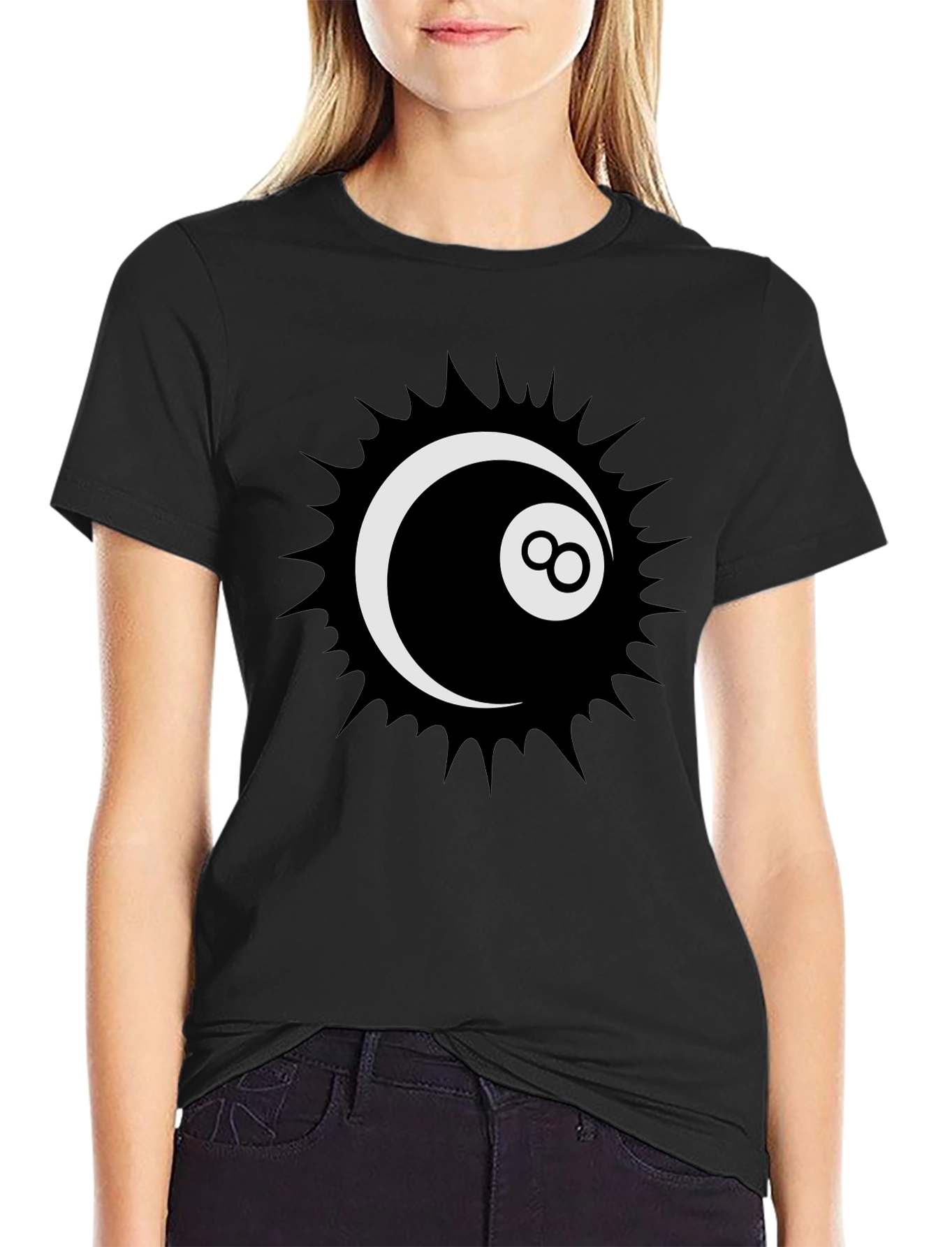 Cool 8-Ball Graphic Tee - Stylish Black T-Shirt
