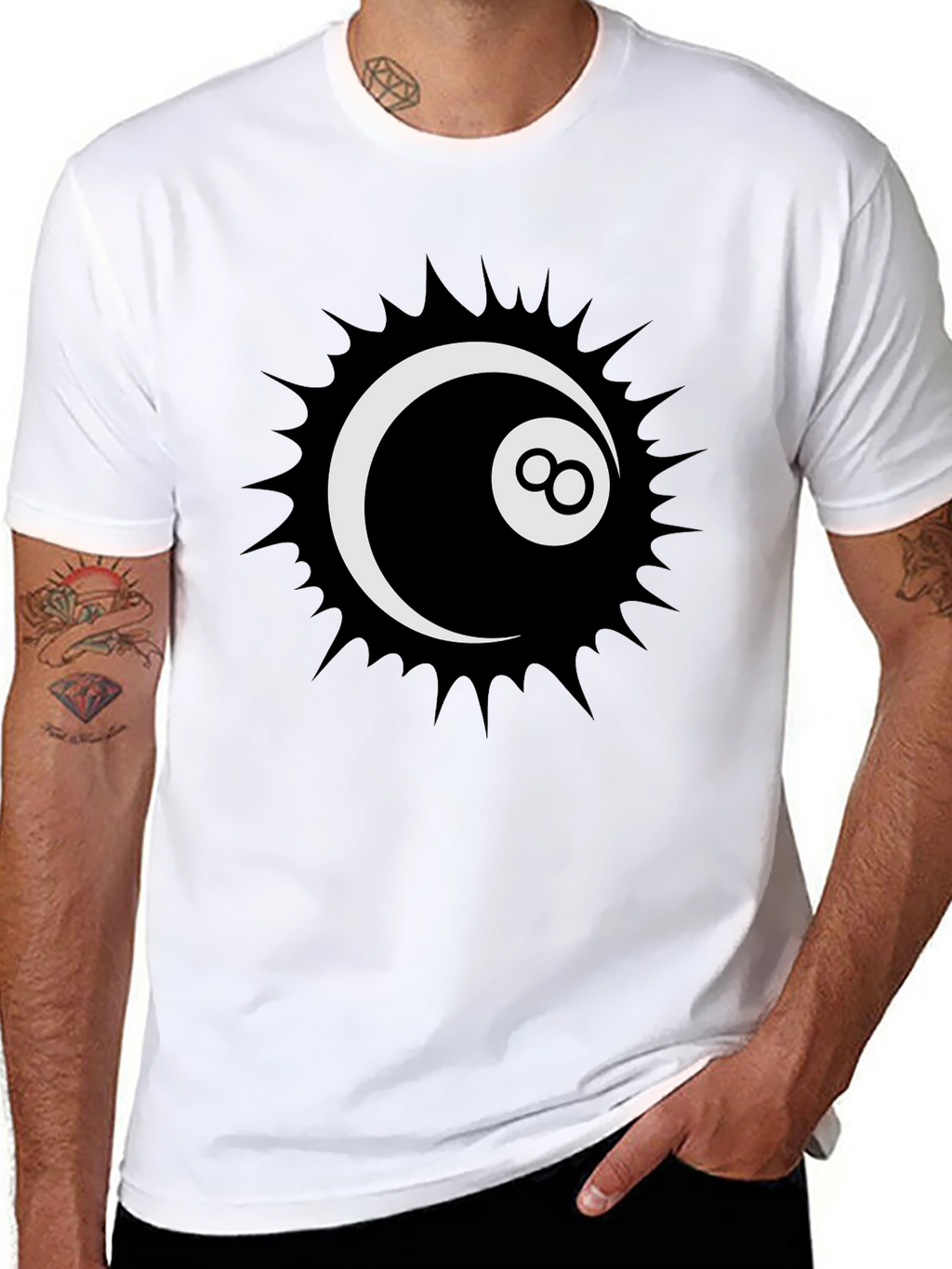 Cool 8-Ball Graphic Tee - Stylish Black T-Shirt