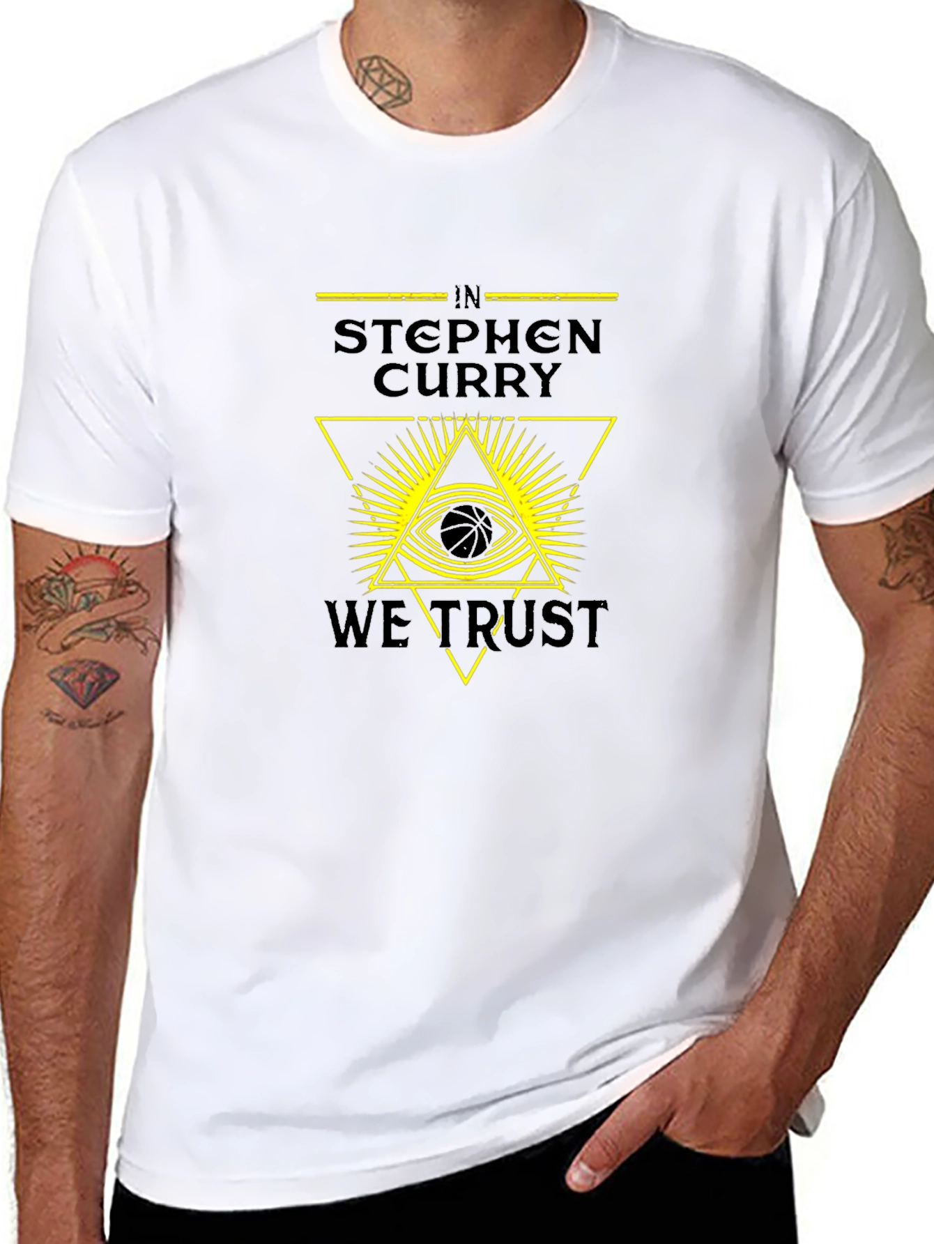 In Stephen Curry We Trust Black Graphic Tee
