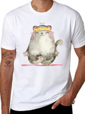 Yoga Cat Graphic Tee - Zen Kitten Shirt