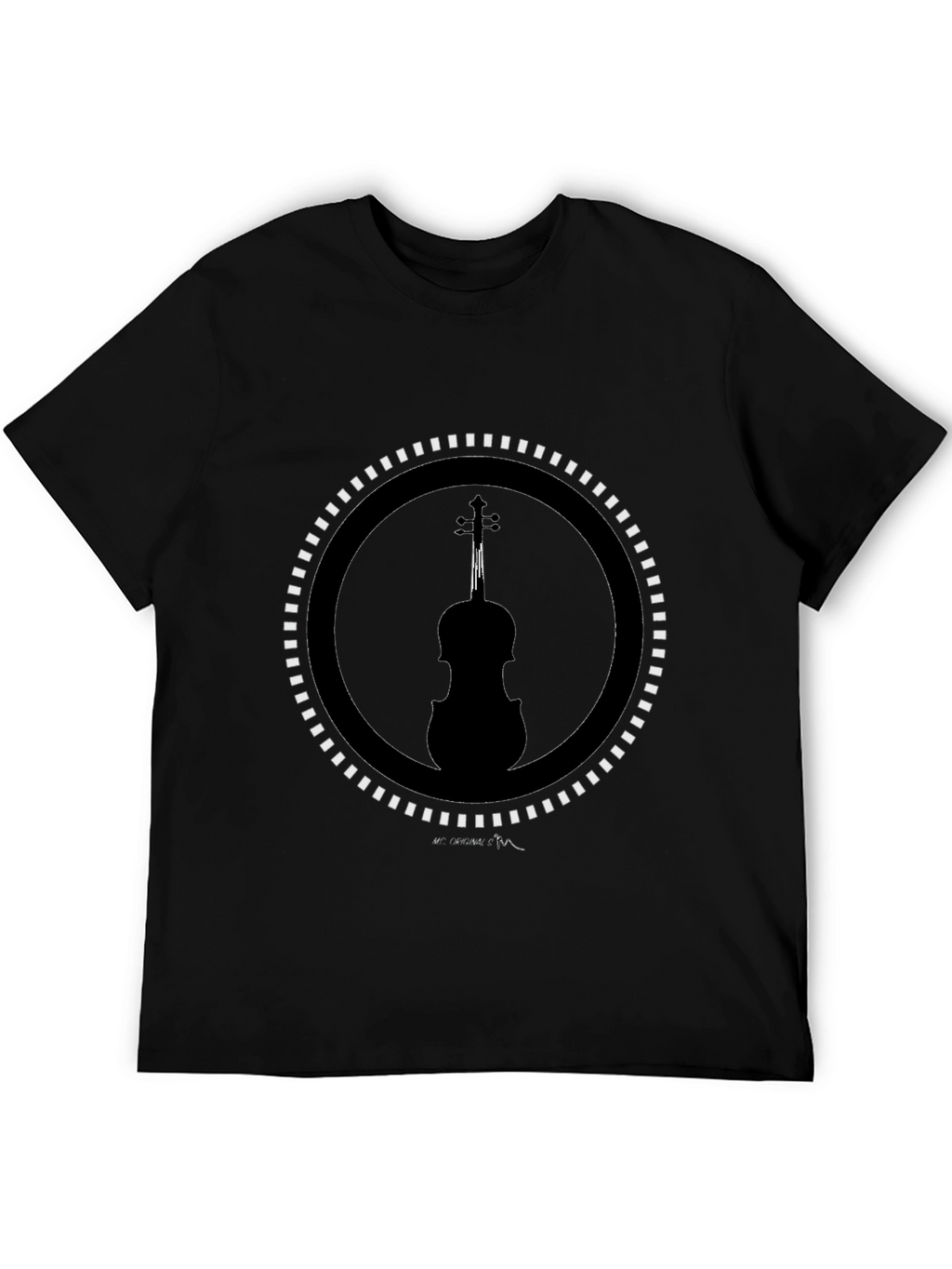 Violin Silhouette Graphic Tee - Stylish Music Lover Shirt