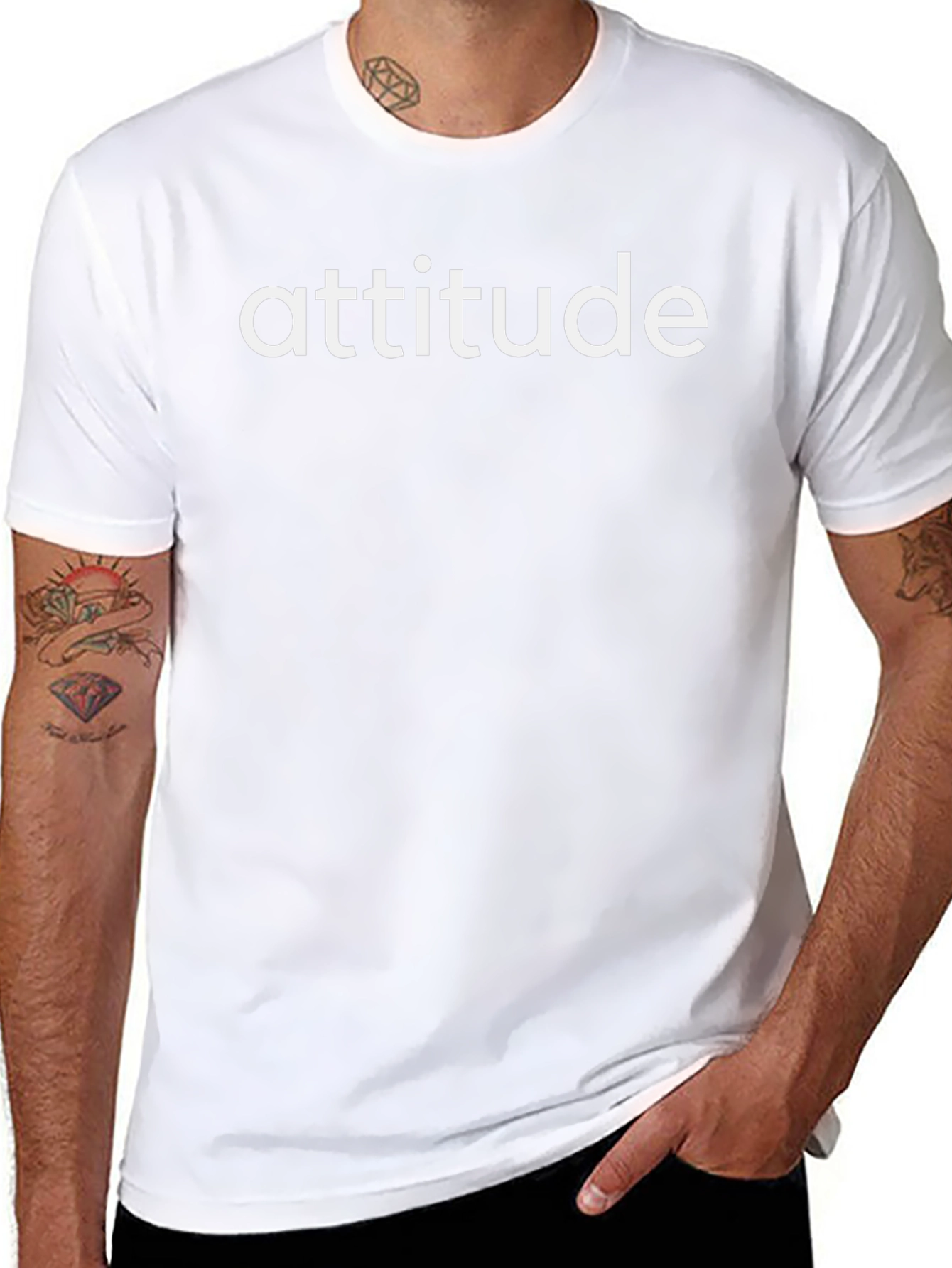Attitude Black T-Shirt - Mens Fashion Tee