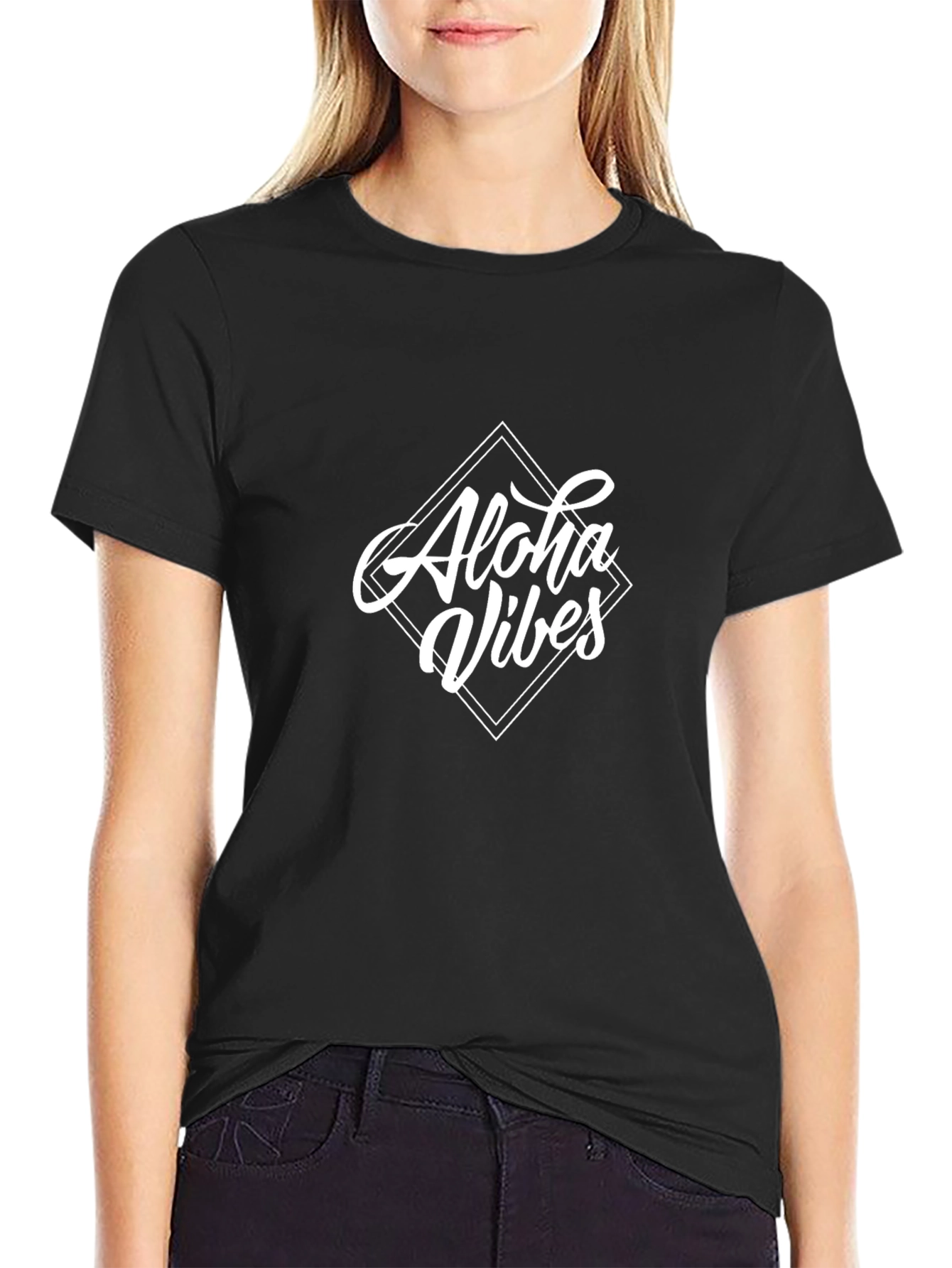 Aloha Vibes Black Graphic Tee