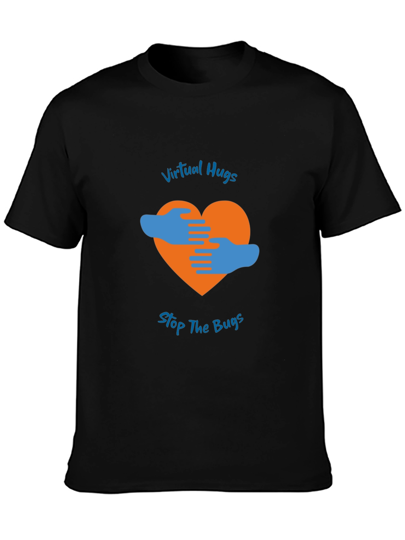 Virtual Hugs Stop The Bugs Graphic T-Shirt