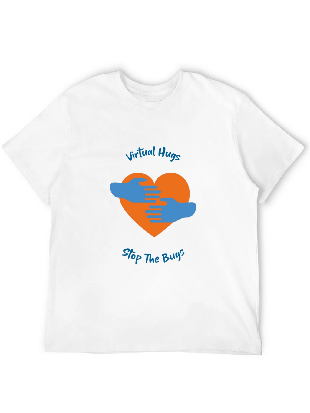 Virtual Hugs Stop The Bugs Graphic T-Shirt