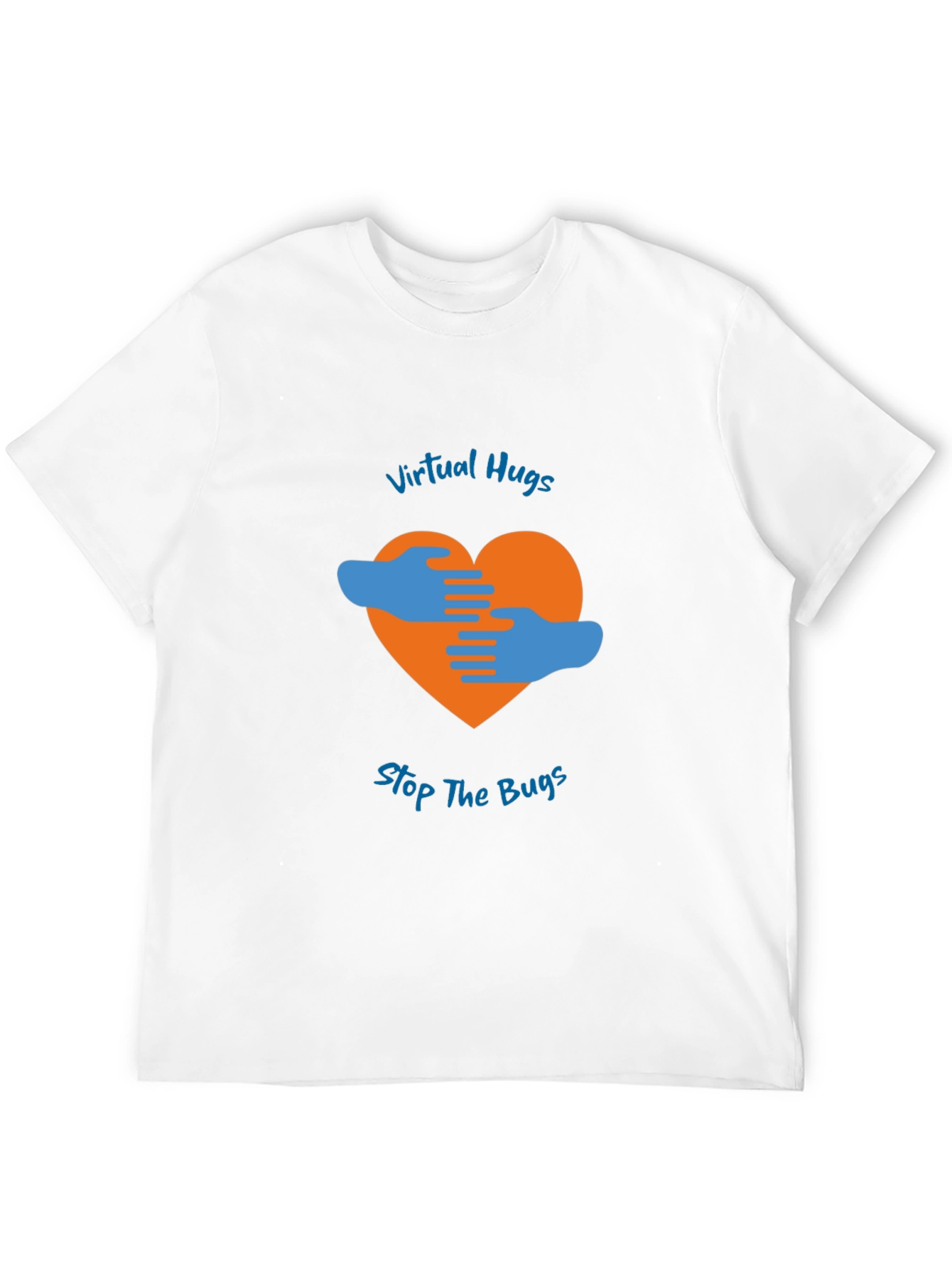 Virtual Hugs Stop The Bugs Graphic T-Shirt