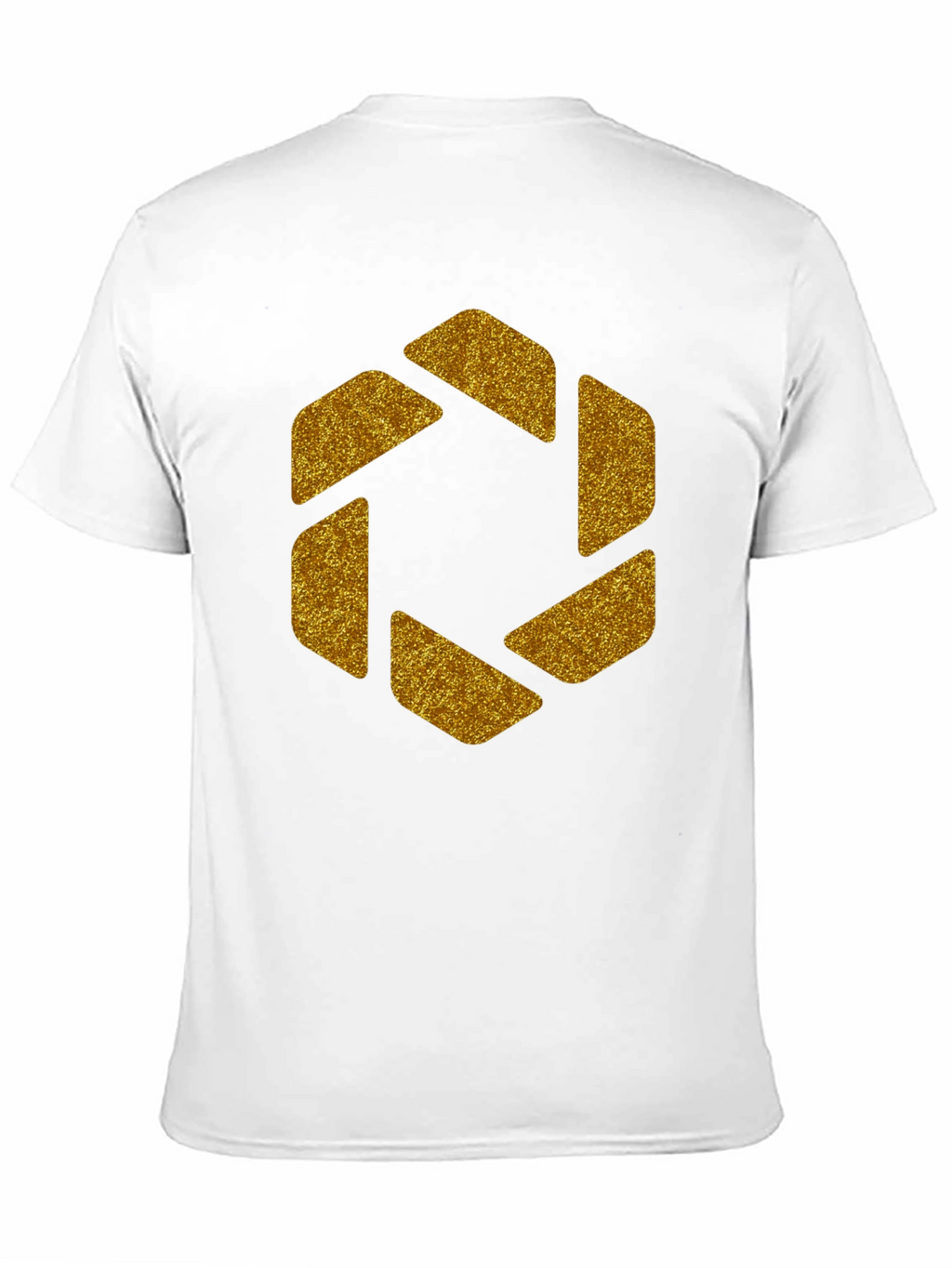 Geometric Gold Aperture Graphic Tee - Black