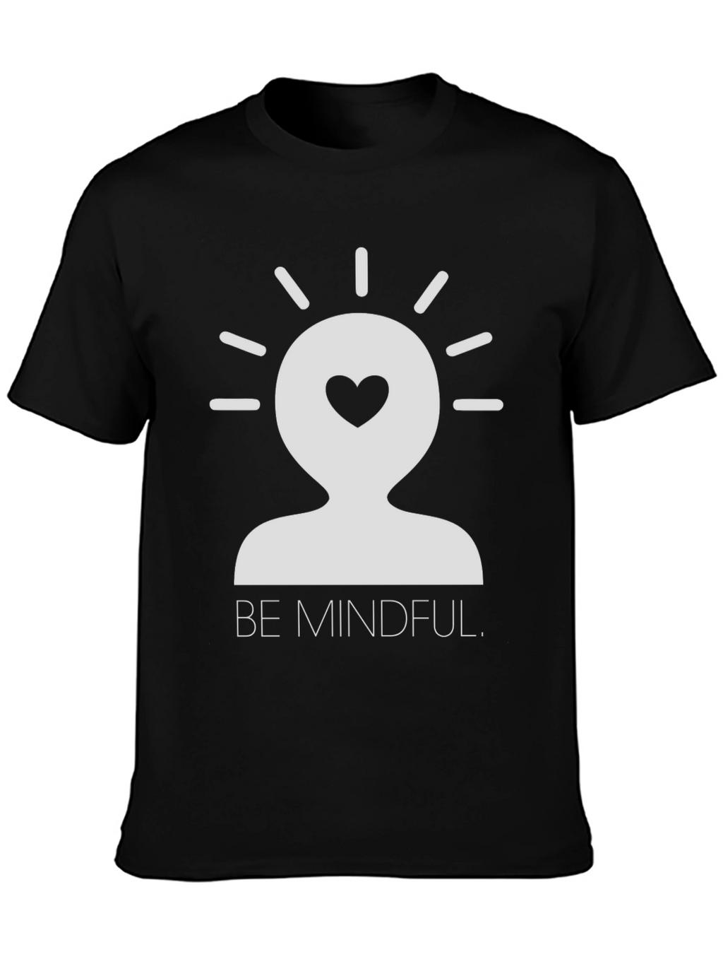 Mindful Heart Graphic Tee - Unisex Black T-Shirt