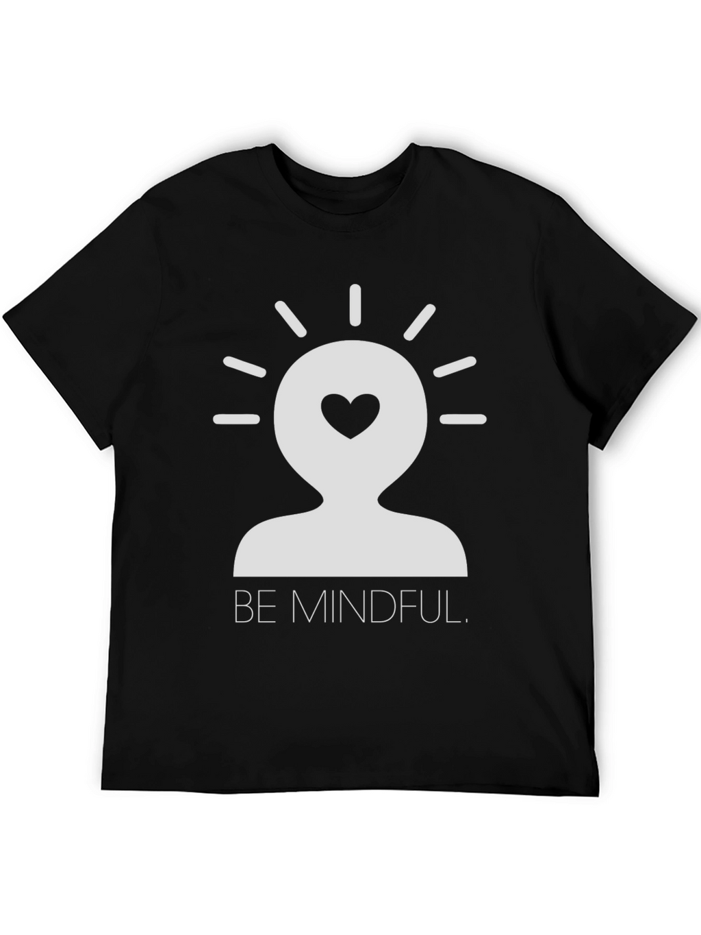 Mindful Heart Graphic Tee - Unisex Black T-Shirt
