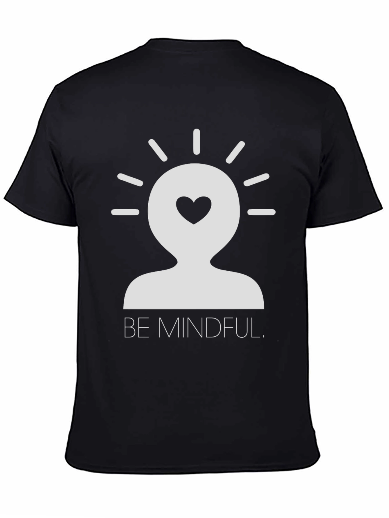 Mindful Heart Graphic Tee - Unisex Black T-Shirt