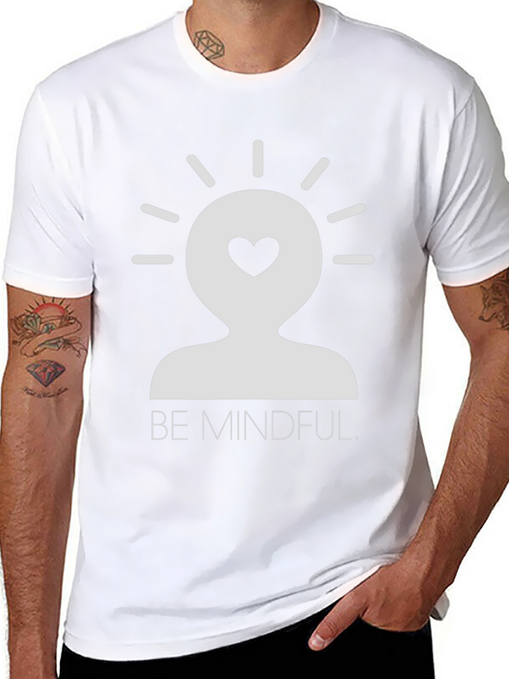 Mindful Heart Graphic Tee - Unisex Black T-Shirt