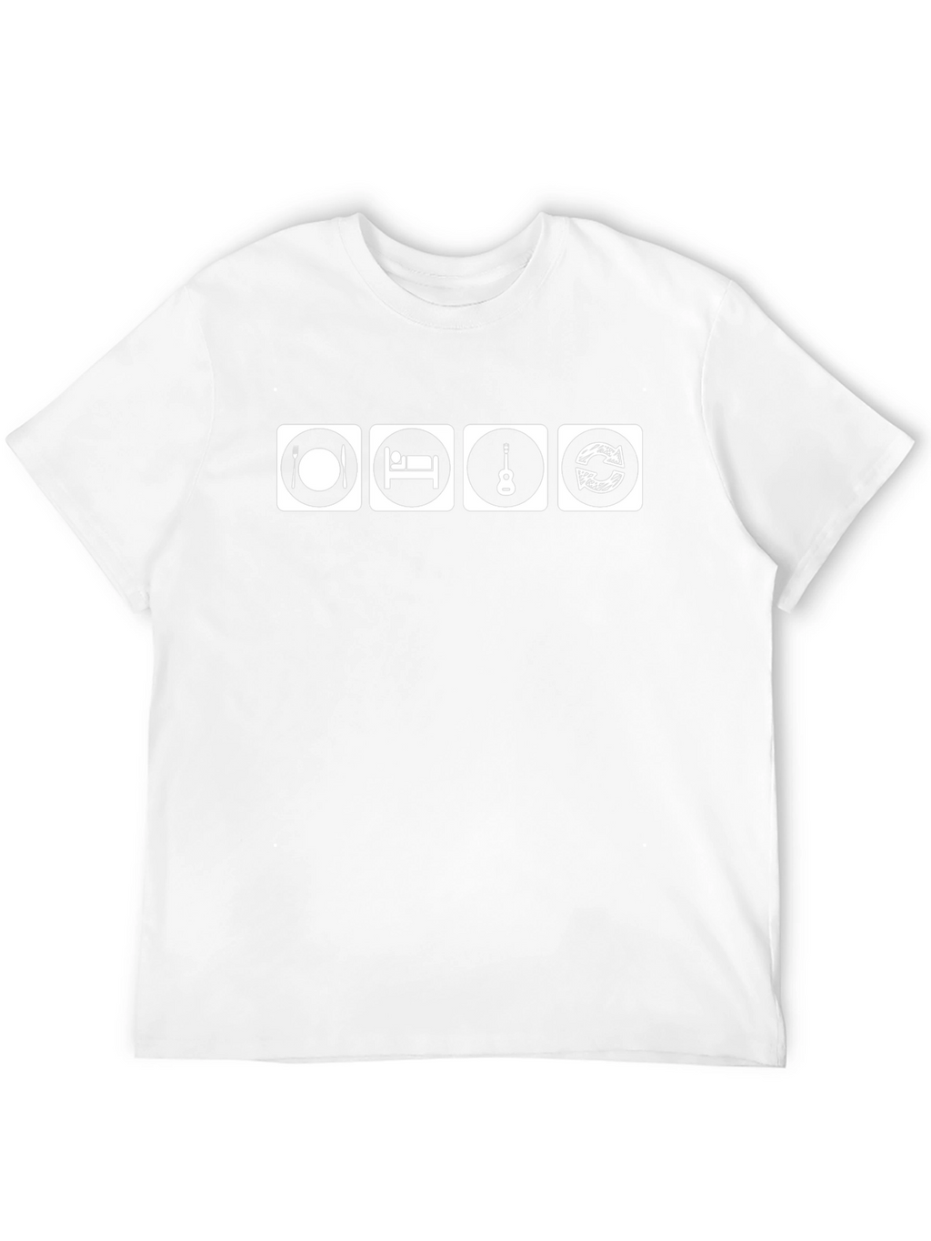 Eat Sleep Guitar Repeat T-Shirt - Musician Tee
