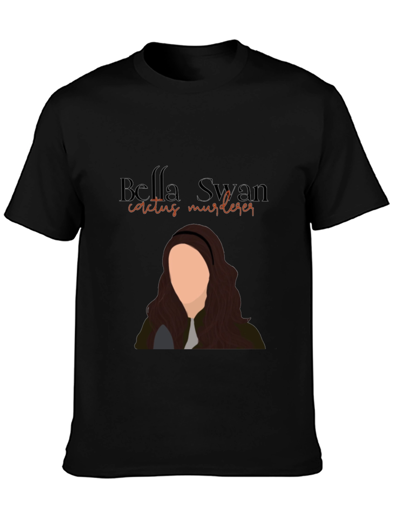 Bella Swan Cactus Murderer Black T-Shirt
