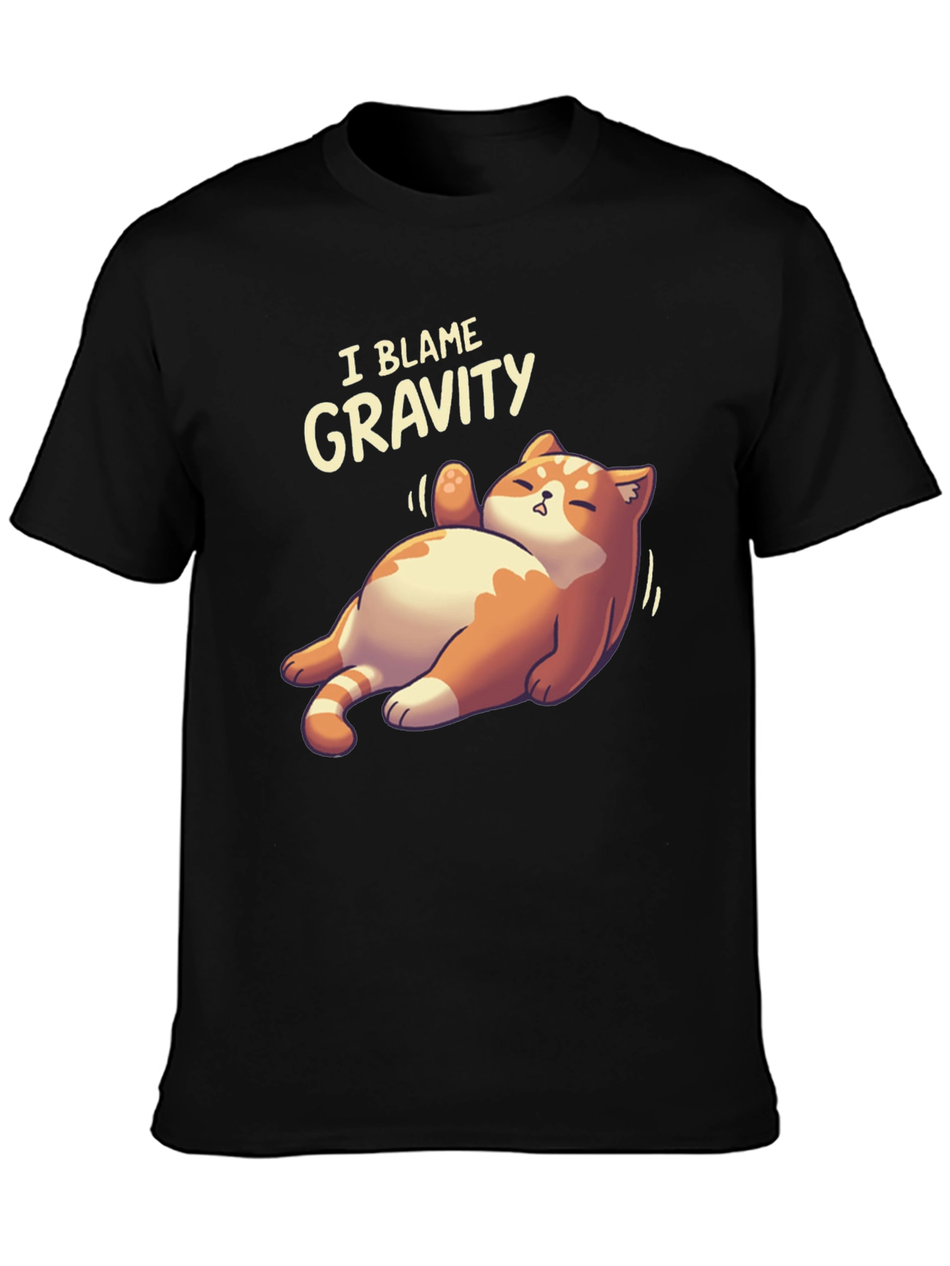 I Blame Gravity Cat T-Shirt - Funny Graphic Tee