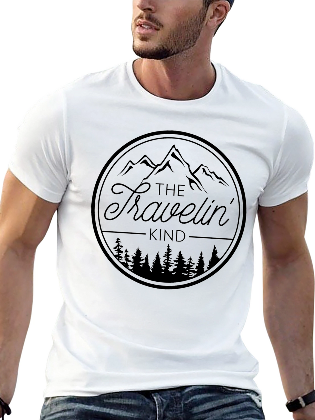 The Travelin Kind Black Graphic T-Shirt
