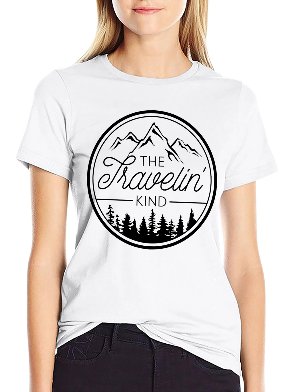 The Travelin Kind Black Graphic T-Shirt
