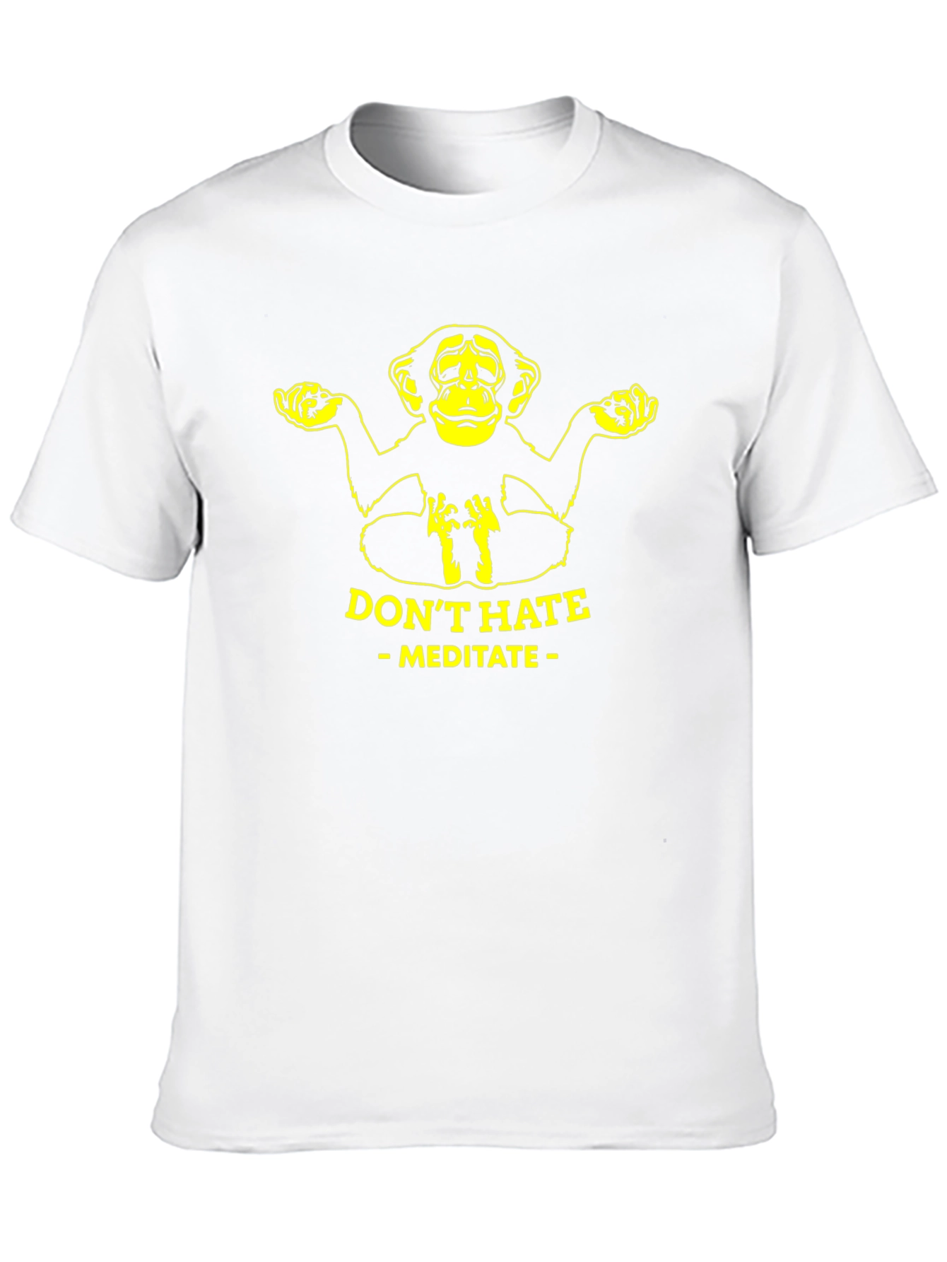 Meditate Monkey Black T-Shirt