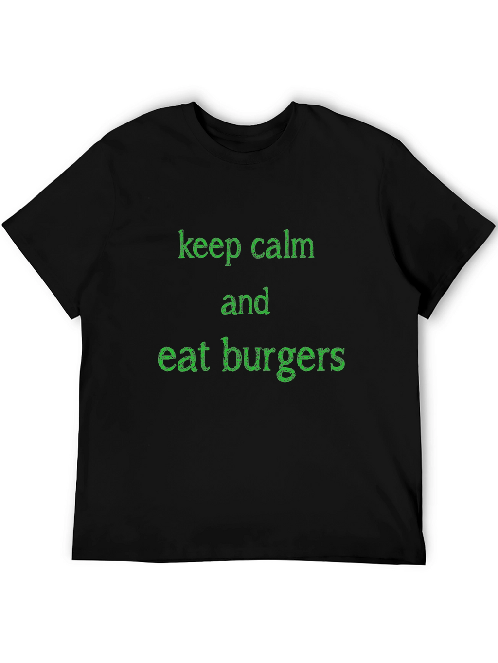 Keep Calm and Eat Burgers Graphic Tee - Black