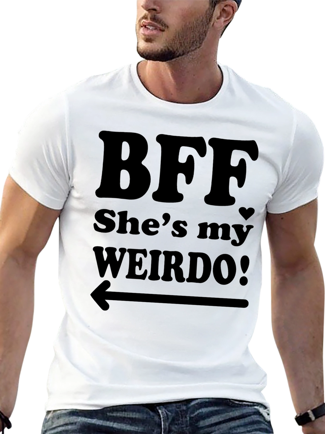 BFF Shes My Weirdo! Black T-Shirt