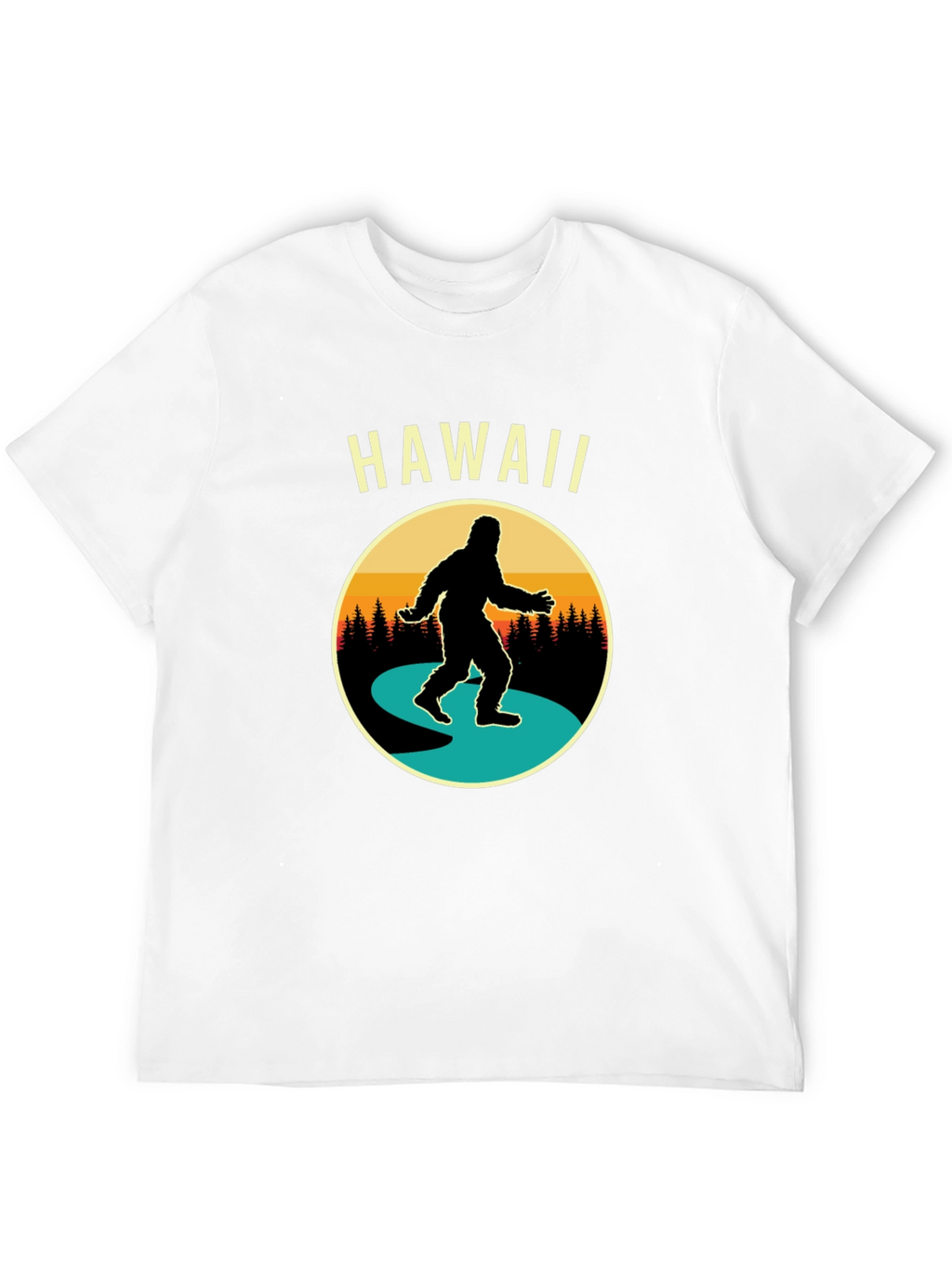 Hawaii Bigfoot T-Shirt Novelty Tee