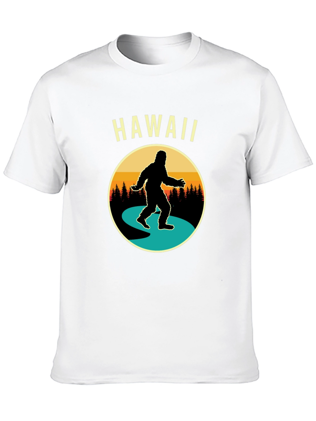 Hawaii Bigfoot T-Shirt Novelty Tee