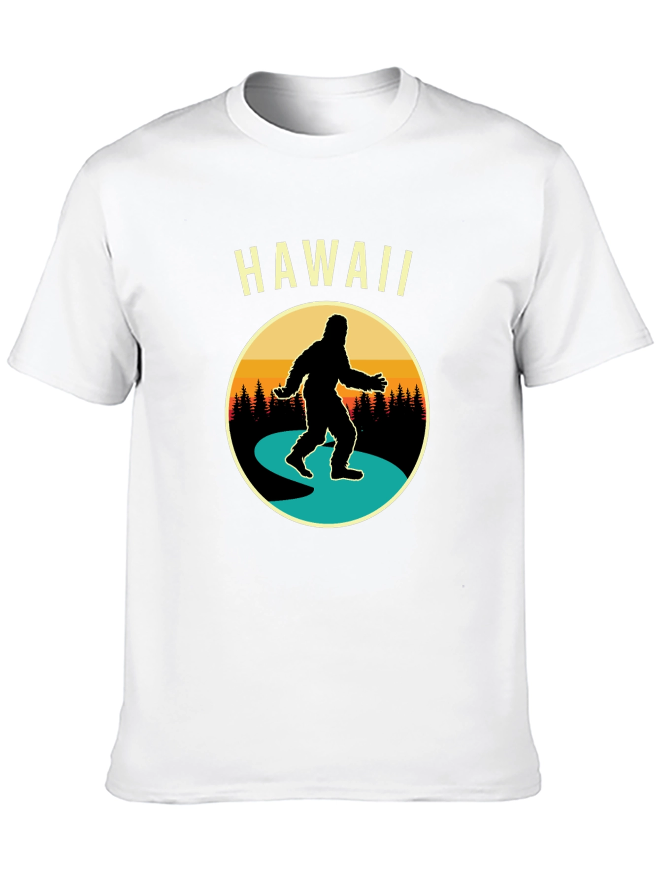 Hawaii Bigfoot T-Shirt Novelty Tee