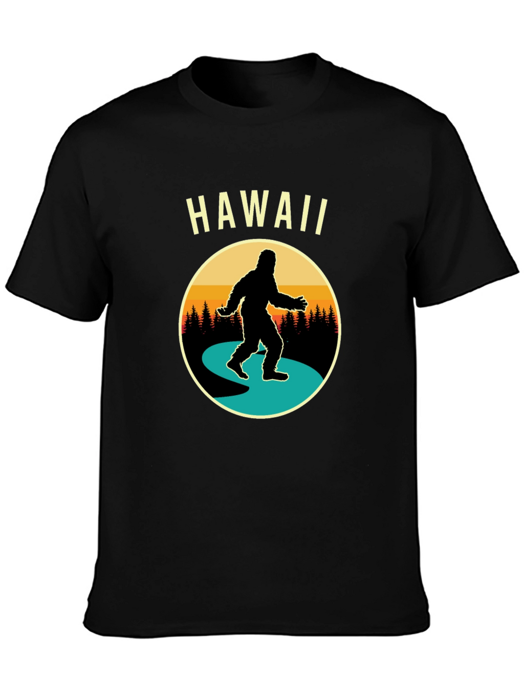 Hawaii Bigfoot T-Shirt Novelty Tee