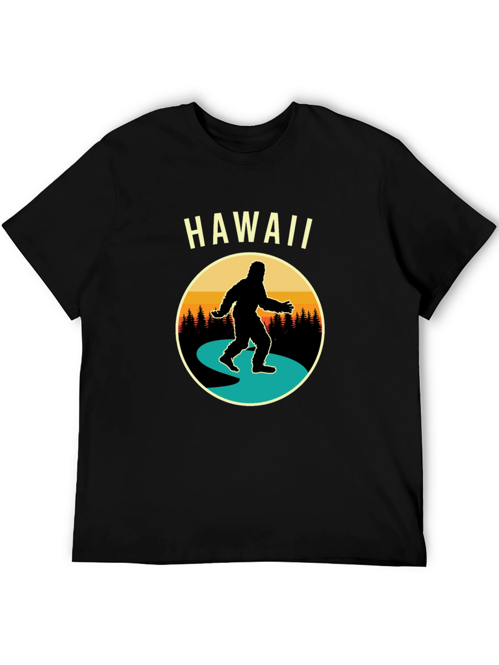 Hawaii Bigfoot T-Shirt Novelty Tee