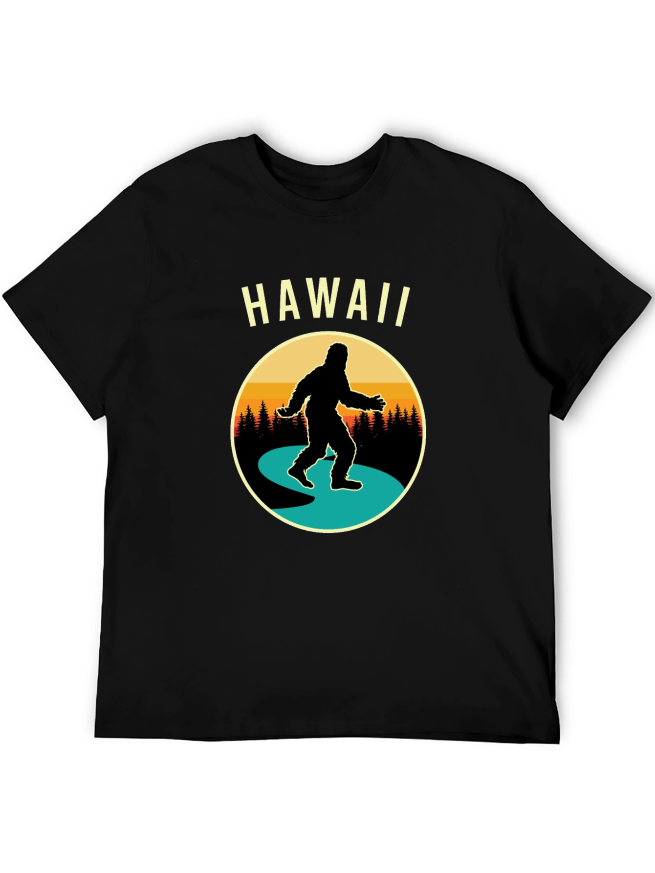 Hawaii Bigfoot T-Shirt Novelty Tee