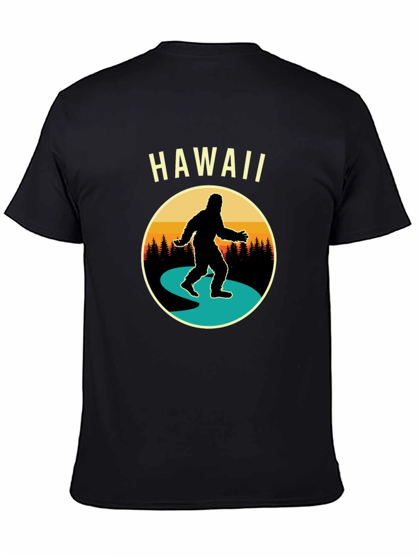 Hawaii Bigfoot T-Shirt Novelty Tee