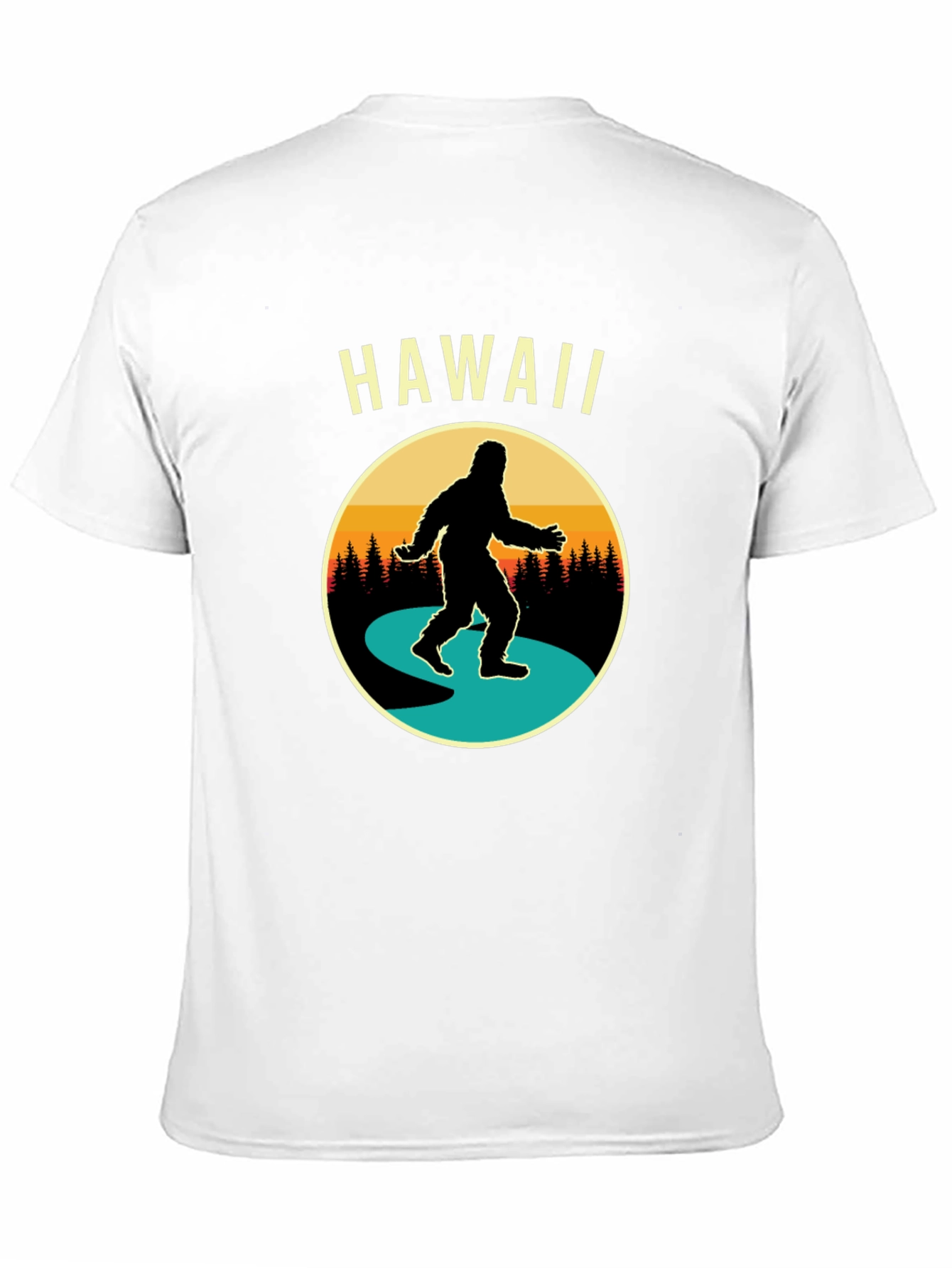 Hawaii Bigfoot T-Shirt Novelty Tee
